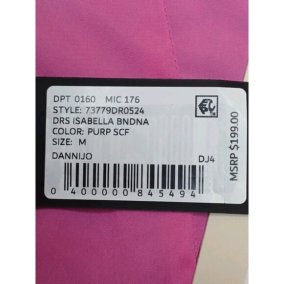 Gianni Bini + Dannijo Wrap Dress Sz M Pink Print High-low Adjustable Maxi $199 - Picture 13 of 15